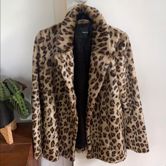 theory leopard coat